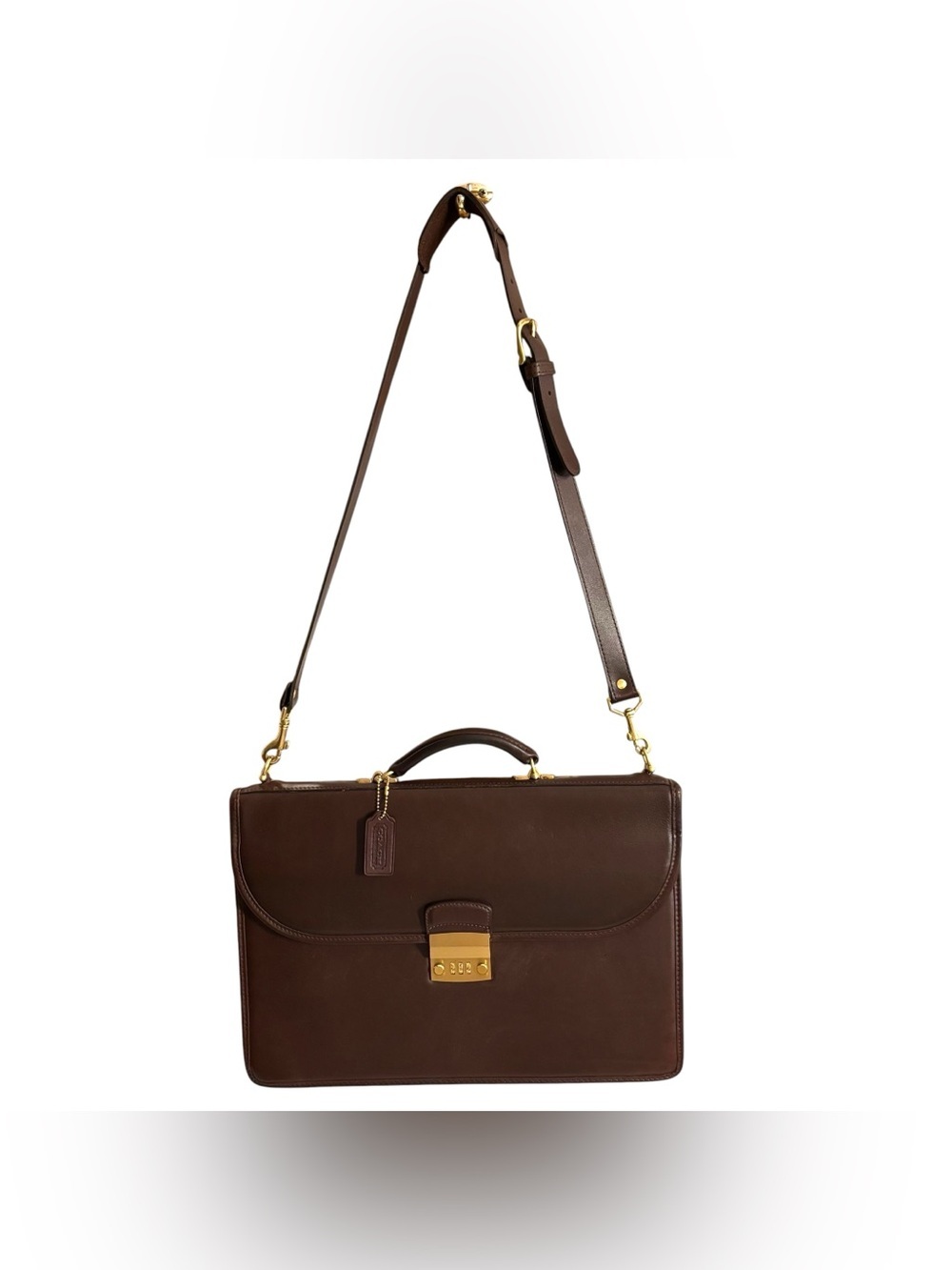 Vintage Coach Courier Brief 5352 Mahogany Leather Briefcase - Picture 13 of 16